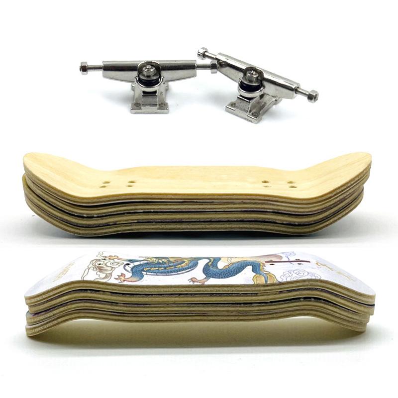 1 комплект, подшипники для скейтборда, колеса, противоскользящая накладка, кленовая древесина, мини-скейтборд с отверткой