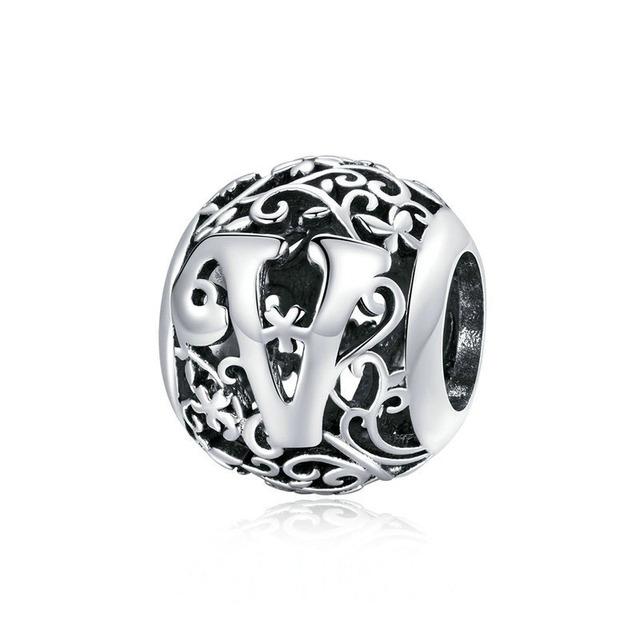 2022 New Initial Letter A To Z Diy Fine Beads Fit Original Charms Silver 925 Bracelet Jewelry
