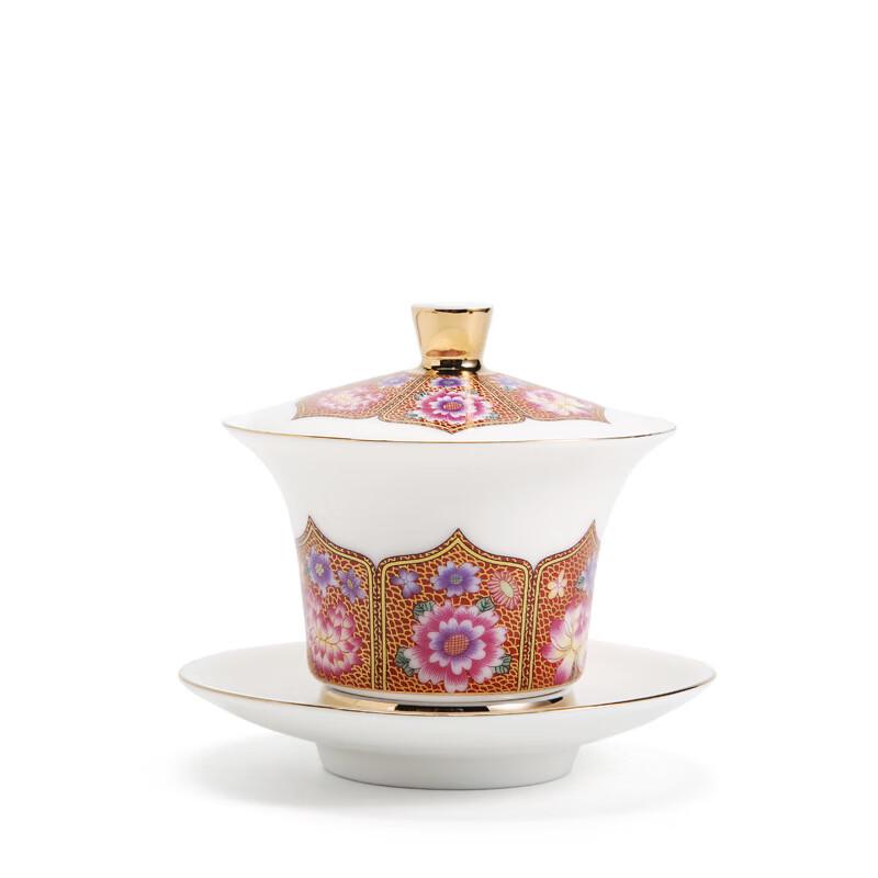Chaxun White Porcelain Cloisonné Enamel Gaiwan - Imperial Yellow
