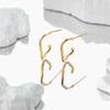 Earrings Women's Niche Design Twisted Plain Ring Earrings New Style Trendy Simple High-end Earrings