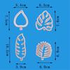 4 PCS Cake Mold Fondant Mould Tropical Leaf Mould Fondant Cake Mold ARI