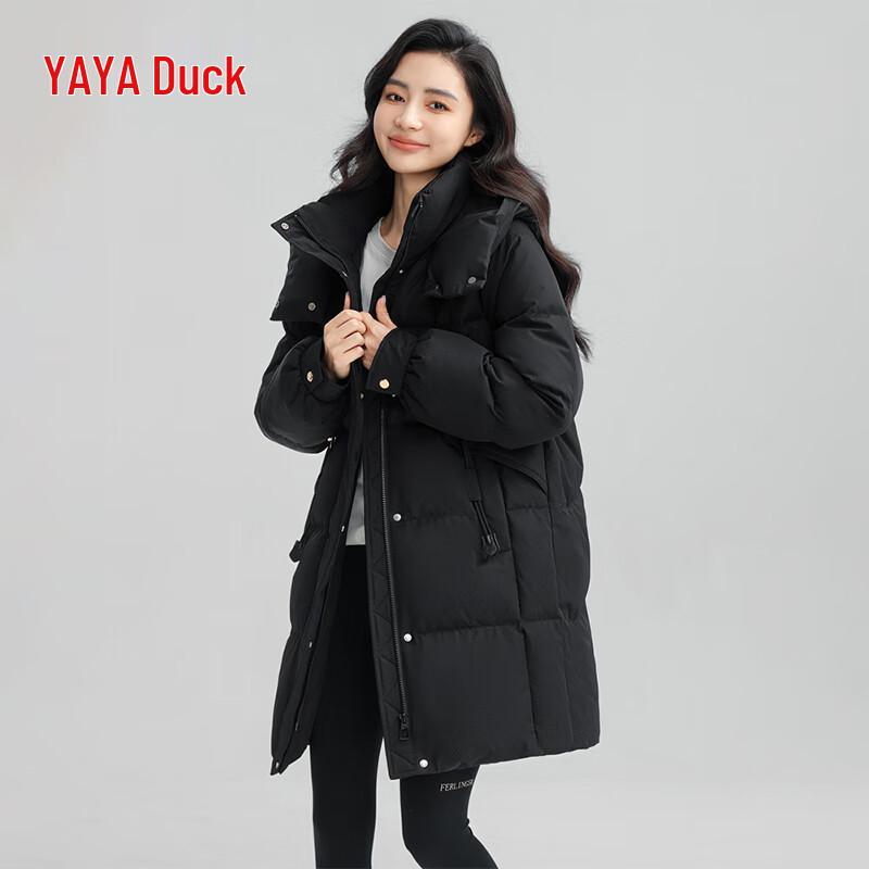 Женская зимняя куртка средней длины с капюшоном Yaya на утином пуху