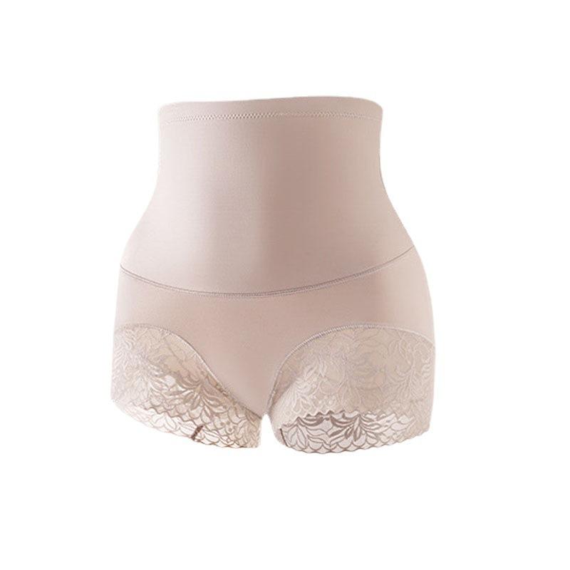 Women's Antibacterial Cotton High Waist and Hip Lift Strong Traceless Large Women's Flat Corner Safety Pants