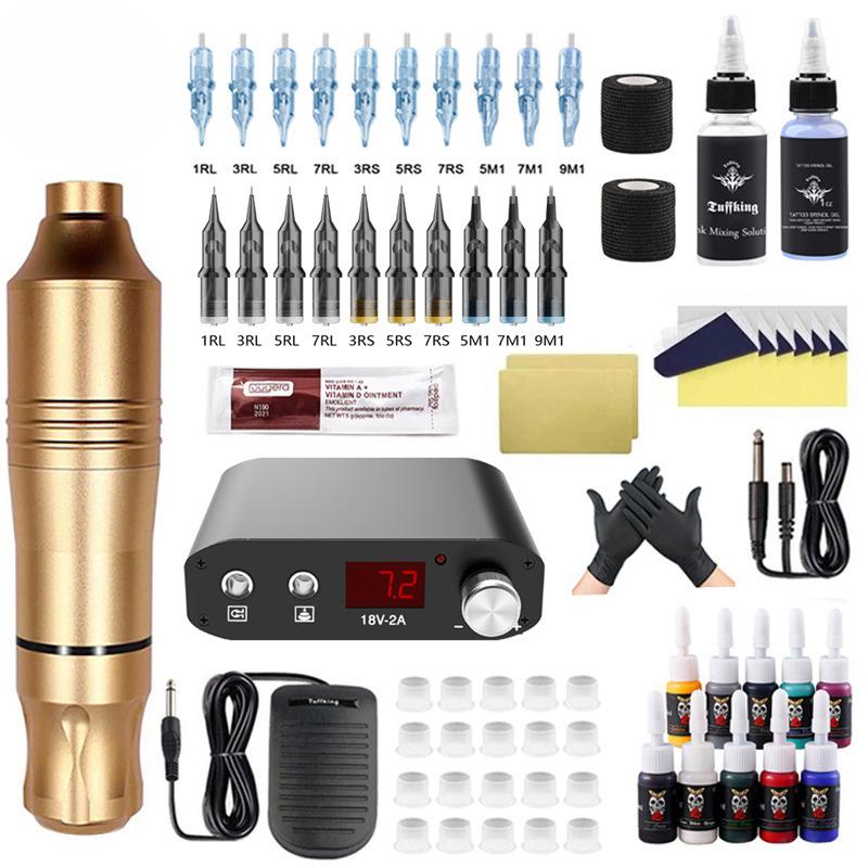 Набор для татуировки Оборудование для начинающих Полный набор инструментов для резки проволоки Туман для татуировки Набор машинок для татуировки Прямые продажи