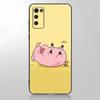 Чехол для телефона с изображением милой свиньи из мультфильма для Samsung Galaxy A12 A02S A22 A32 A52 A72 A71 A51 A41 A31 A21 A11 A50 A70 A10S A20S, черный