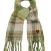 GRAVER [BAG&ACC] Heart Smile Embroidered Bold Check Muffler_Green