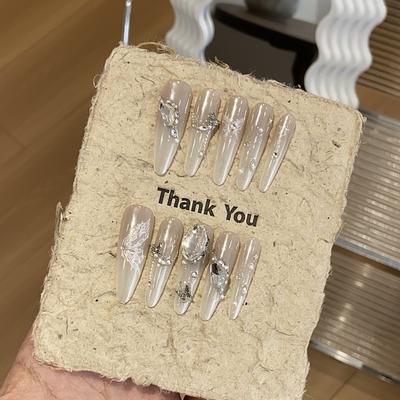 Молочно-белый Аврора Магическое зеркало Градиент Бабочка Сплав Жемчуг Маленькая крошка Бриллиант Ледяной мороз Чай Носимая броня