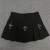Y2K Gothic Punk Harajuku Sexy Ultra Short Rivet Pleated Skirt