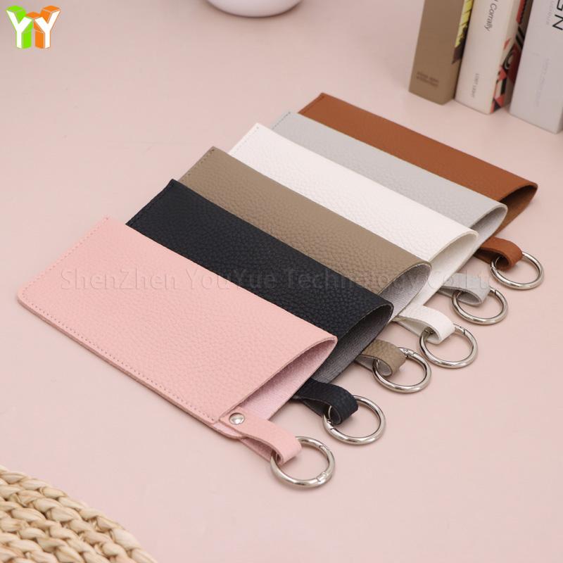 Hot Selling Leather Sunglasses Bag Portable Travel Glasses Case Eyeglasses Holder Pouch with O Ring