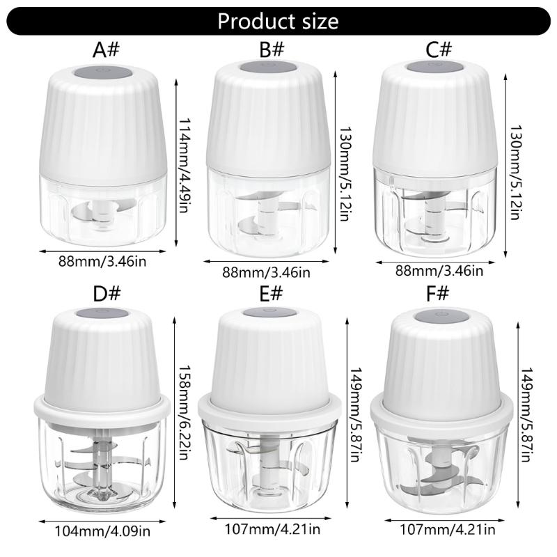 Эффективный электрический измельчитель чеснока Беспроводной Высокоэффективный Мясорубка Мини-кухонный комбайн для быстрой нарезки овощей