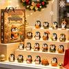Christmas Gift for Children Antarctic Penguin Advent Calendar, 24-Day Winter Countdown Box with Cute Birthday Boys Girls Explorer Ornaments,
