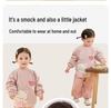Nidoran 2025 Fleece-Lined Winter Smock for Kids - Anti-Stain and Warm Bib for Boys and Girls