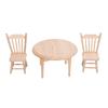 3pcs 1:12 Wooden Dollhouse Round Table Chair Simulated DIY Miniature Furniture Accessories