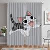Chis Sweet Home Partition Window Curtain for Room 2 Panel Tulle for Bedroom Curtains Kids Room Halloween Decoration Shades