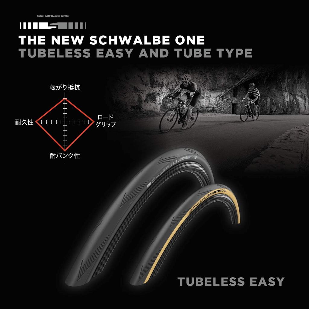 SCHWALBE [Genuine] Schwalbe One Tubeless Easy Type [Road Tire/All-Round] 700x28C Black