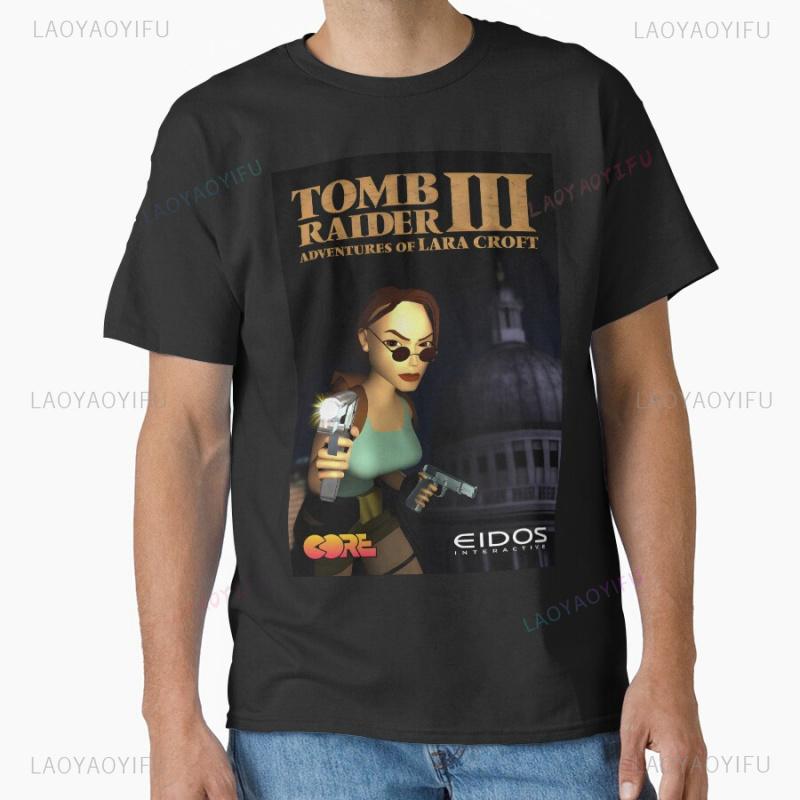 Tomb Raider 3 Lara Croft The Angel Of Darkness Unisex 80s Video Game Printed T Shirt Retro Game