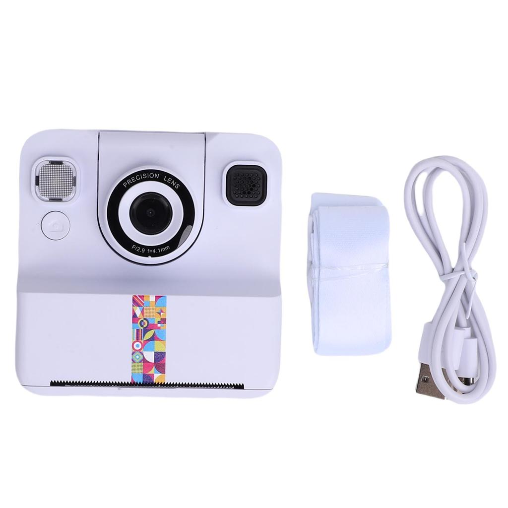 Instant Print Camera 2.4in HD Screen 24MP Photo 1080P Video Multifunctional Thermal Printing Camera for Students