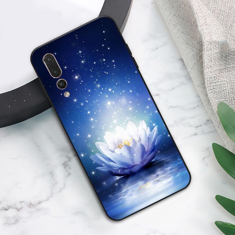 Чехол Синие Белые Цветы Лотоса Для Huawei Nova Y73 Y72 Y70 Y90 Y60 Y61 Y91 12s 12i 11i 8i 9 10 SE P40 Lite P60 P30 Pro