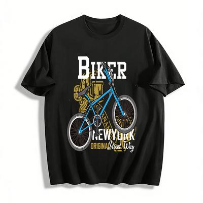 Винтажная футболка с принтом BMX Велосипедная культура Уличный повседневный топ Футболка из чистого хлопка