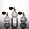 100ml Perfume Bottle Leak-Proof Fine Mist Faux Diamond-shaped Cutting Portable Vintage Air Balloon Refillable Glass Spray Bottle Gift Supply