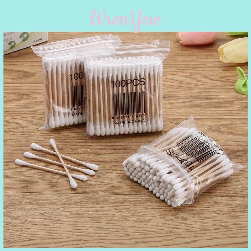 Soft And Gentle 30/100 Disposable Cotton Swab Lint Free Micro Brushes For Precise Ear Care