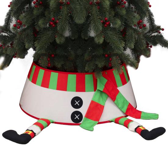 Юбка для рождественской елки Yousheng, круглая, с пайетками, многоразовое кольцо для рождественской елки, подставка для искусственной рождественской елки, чехол для праздничного декора