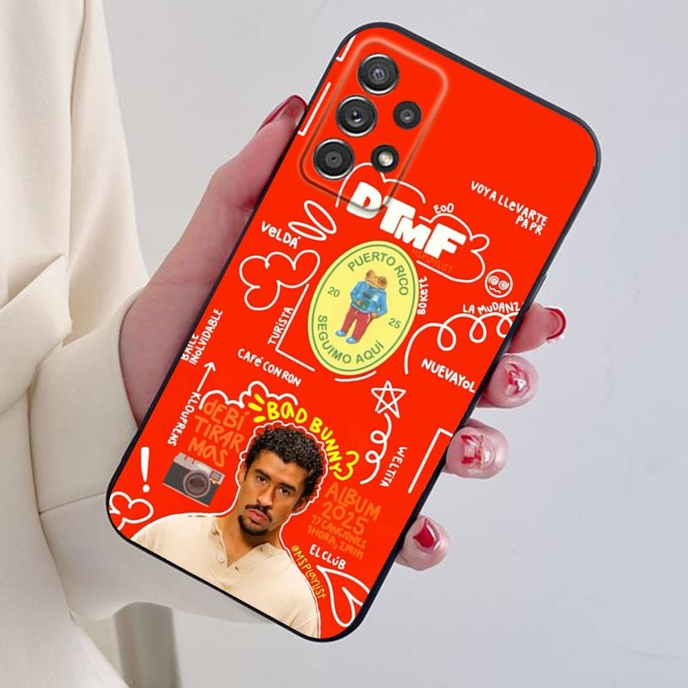 Чехол для телефона D-DtMF B-Bad B-Bunny для Samsung S24, 21, 22, 23, 30, Ultra, 20, Plus, Note, 10, 9, Черный мягкий силиконовый чехол