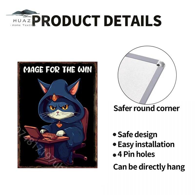 Game Animal Neon Metal Signs Posters for Gamer Room Pub Bedroom Tin Sign Decorative Plaques Painting Wall Aesthetical Decoration