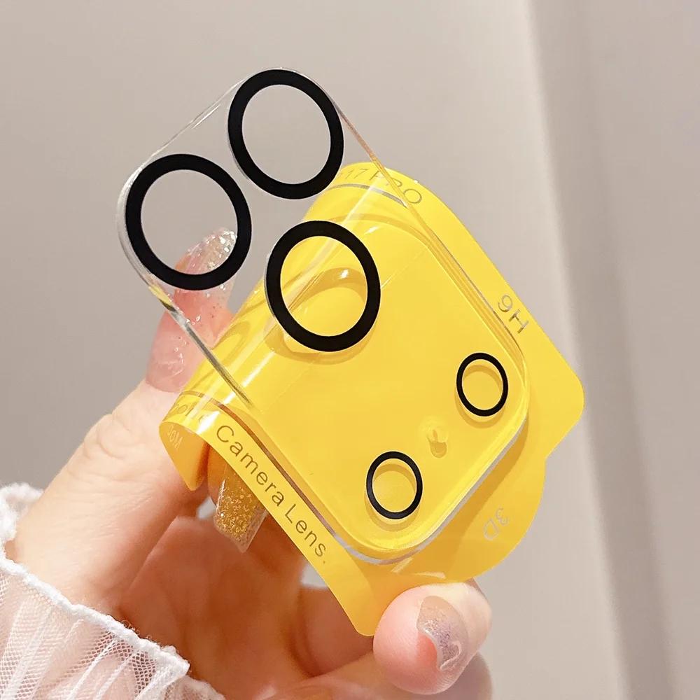 Для iPhone 17 Pro Max 16 15 14 13 12 17 Pro 17 Air 17 Защитная пленка для объектива камеры HD с полным покрытием, взрывозащищенная, устойчивая к царапинам