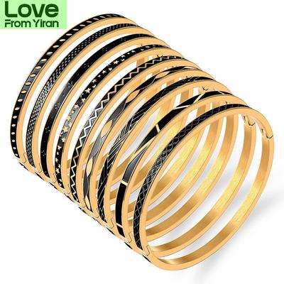 Бохо новый эмалированный браслет европейские полосатые геометрические браслеты и браслеты женские модные подвески браслеты плетеные украшения для вечеринок