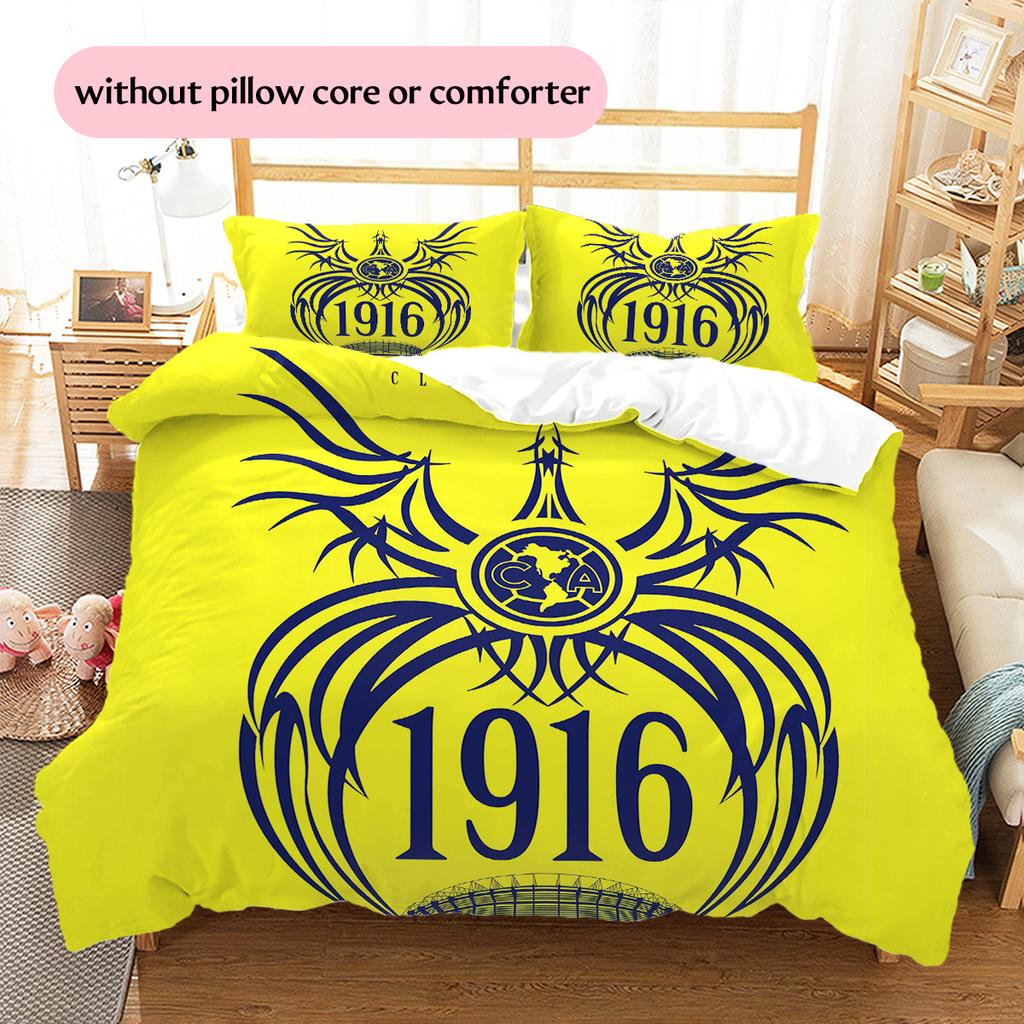 Club América Pattern Bedding Quilt Set Home Decoration Gift (1 * duvet cover + 2 * pillowcase without core)