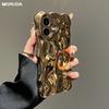 Глянцевый чехол с волнистой текстурой и покрытием «под металл» для For Iphone 16 1 17 Pro Max Air Plus 11 12 13 14, чехол с узором «Метеорит», мягкий силиконовый чехол
