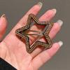 Geometric Star Side Clip Y2k Hollow Hair Clip Personality Rhinestone Star BB Clip\  Photograph