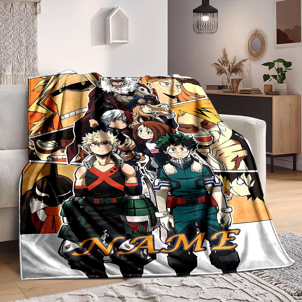 Персональный плед-постер с аниме-персонажем, 1 шт., Мягкий и удобный плед, Повседневный теплый, Плед для кемпинга и путешествий, Подарок на день рождения Q912105
