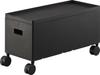 Yamazaki Storage Wagon with Lid S, Black, 4555