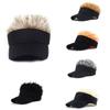 Hairs Wig Outdoor Sports Golf Beanie Hat Rock And Roll Cap Short Melon Skullcap Wig Baseball Cap