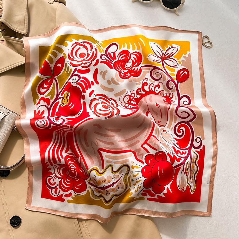 100% Натуральный Шарф из Шелка Женский Квадратный Галстук на Шею Шарфы Шали Накидки для Леди Фуляр Шарфы Пашмина Женский Хиджаб Бандана буфанда