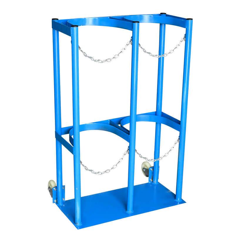 GuYou Mobile Anti-Tip Dual Gas Cylinder Cart