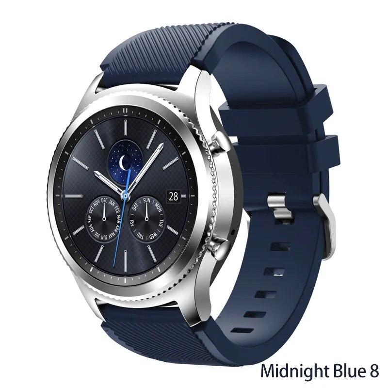 Ремешок 20 мм 22 мм для Samsung Galaxy Watch 4/Classic/46 мм/42 мм/active 2 Gear s3/S2, силиконовый браслет Huawei GT/2/GT2/3 Pro, ремешок