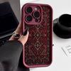 Чехол для телефона Винтажный Красный Узорчатый Ковер Для Samsung Galaxy S26 S25 Ultra S24 FE S23 S22 S21 Plus A17 A37 A57 A56 A55 A54