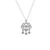 925 Silver Ruyi Peace Lock Necklace , Traditional Chinese Style Movable Pendant , Simple Elegant Clavicle Chain for Wome