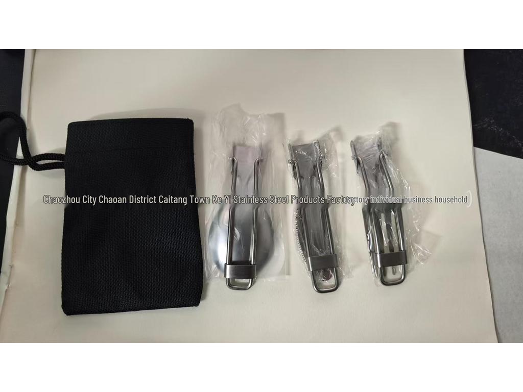 Набор складной походной посуды из нержавеющей стали 304 - Прочная, портативная и складная посуда для приключений на открытом воздухе.