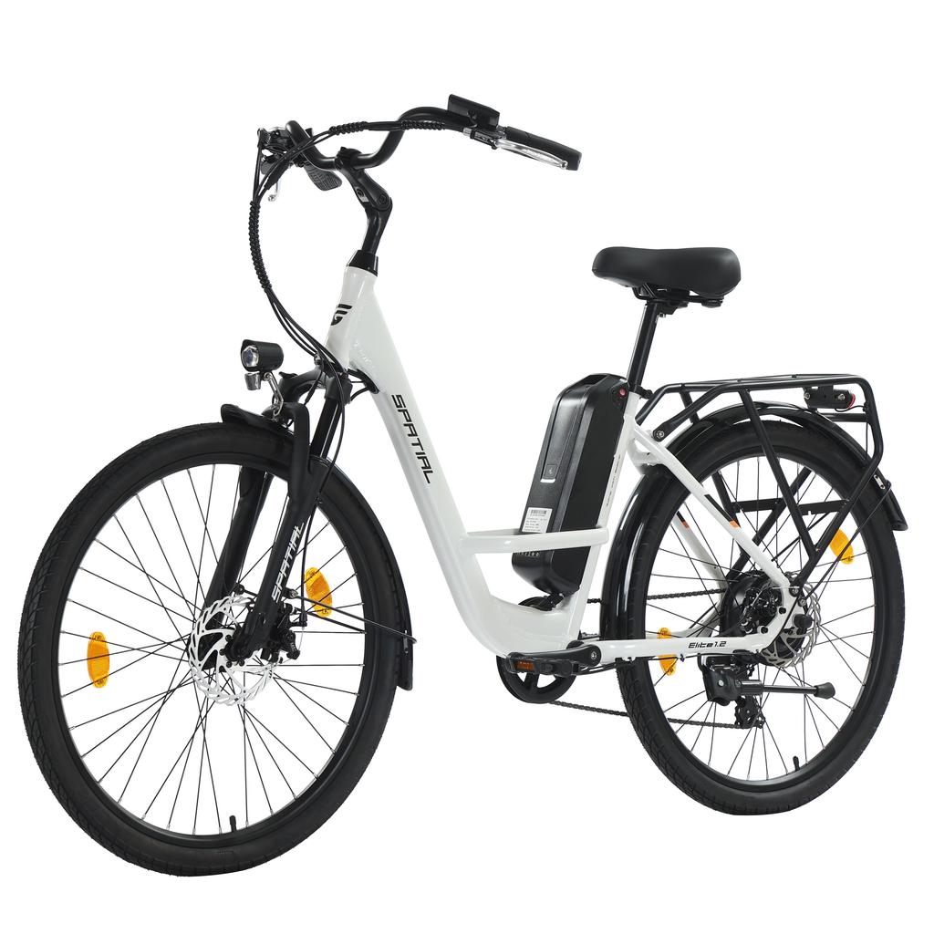 Spatial Элитный женский электровелосипед с сиденьем для буксировки, двигатель 250 Вт, аккумулятор 36 В 13 Ач, 26-дюймовые дорожные шины, электровелосипед для езды по пересеченной местности, электровелосипед для езды на открытом воздухе