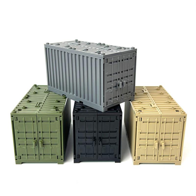 Модель военного контейнера Строительные блоки MOC Игрушки для детей Трансформируемые Технические кубики Креативные DIY Игрушки для ролевых игр
