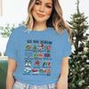 Retro Christmas Season Design TShirts Clothing Women Christmas Print Short Sleeve Tshirt Tops Oversized Tshirt Women Clothing