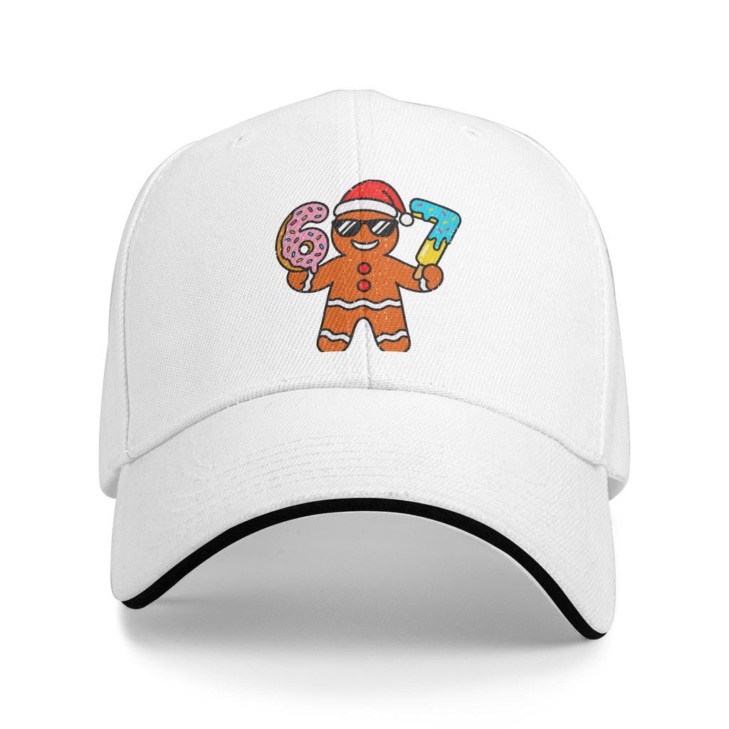 67 Gingerbread Cookie Number Character Christmas Cool Santa Sunglasses Casual Baseball Cap Summer Trucker Hat Rock Snapback Cap