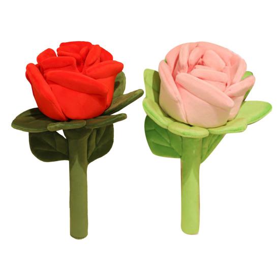 Плюшевая игрушка роза Реалистичный дизайн цветка Мягкая исцеляющая Никогда не увядающая Имитация цветка розы Эмоциональная игрушка-компаньон