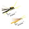 Bimoo 4PCS #10 Yellow Hopper Madam & #4 Black Hopper Fly Fishing Dry Flies Floating Foam Fishing Lures for Trout Bass Pearch