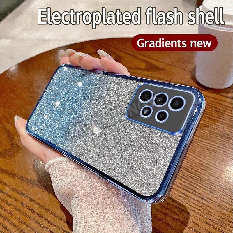 Для Samsung Galaxy A13 4G гальванический чехол Роскошный мягкий блестящий чехол из ТПУ SamsungGalaxy A13 чехол для телефона для девочек и женщин