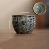 1 Pc Chinese Blue and White Porcelain Tea Cup Antique Handmade Ceramic Tea Bowl Pu'er Master Teacup Household Tea Set